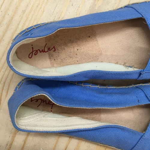 Joules Shoes Womens 9 Shelbury Slip On Espadrille Blue Fabric Closed Toe NEW - Picture 5 of 16