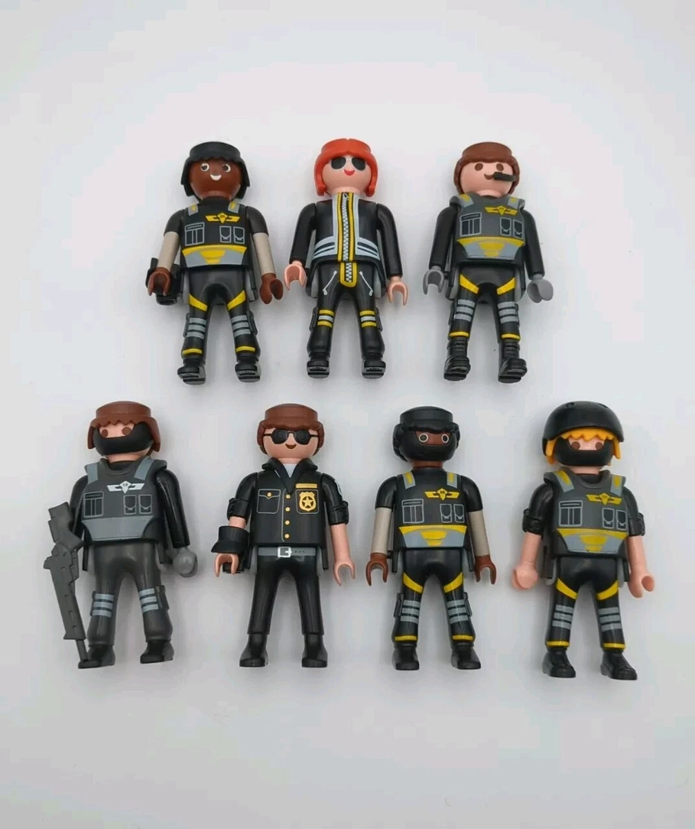 Personnage Playmobil Policier Des Montagnes Avec Voiture Et Prison - Occasion état Neuf