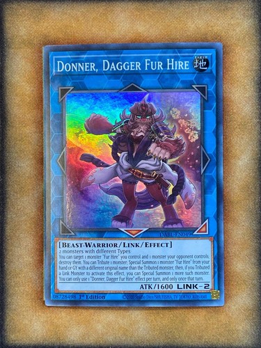 Yugioh Donner, Dagger Fur Hire DABL-EN049 Super Rare 1st Ed NM