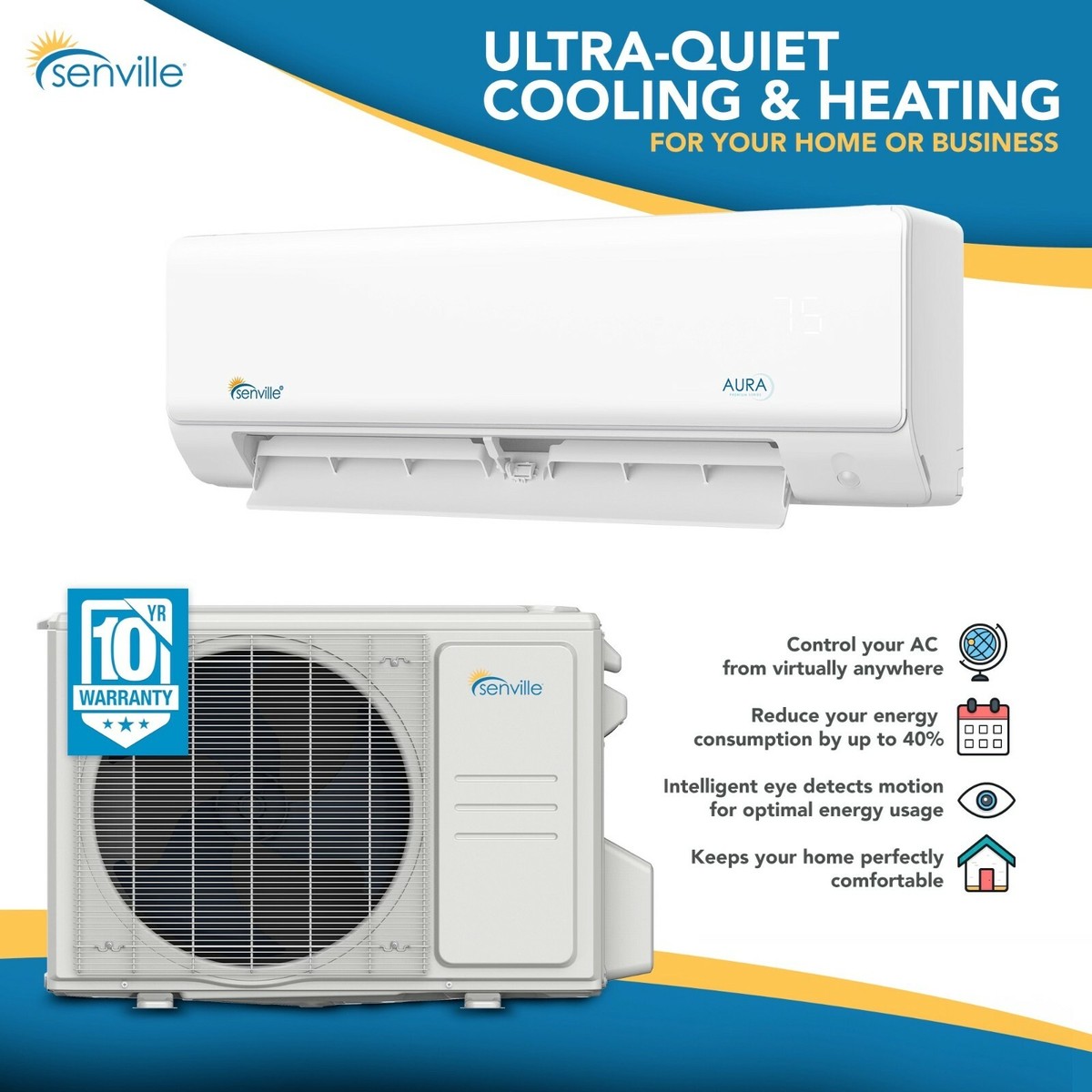 18000 BTU Ductless AC Mini Split Air Conditioner and Heat Pump | eBay