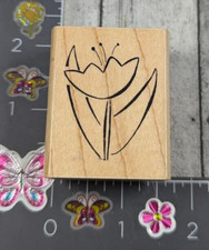 CTMH Flowers Signs of Spring S817 Rubber Stamp Wood F57