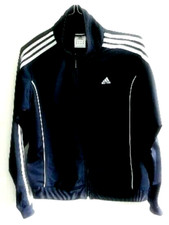 Adidas Track Jacket Size L Classic Trefoil Black and White Vintage 1980  s EUC 