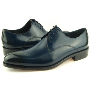 Carrucci Liso Medallón Derby, Hombre Vestido Cuero Zapatos Oxford, Azul  Marino | eBay