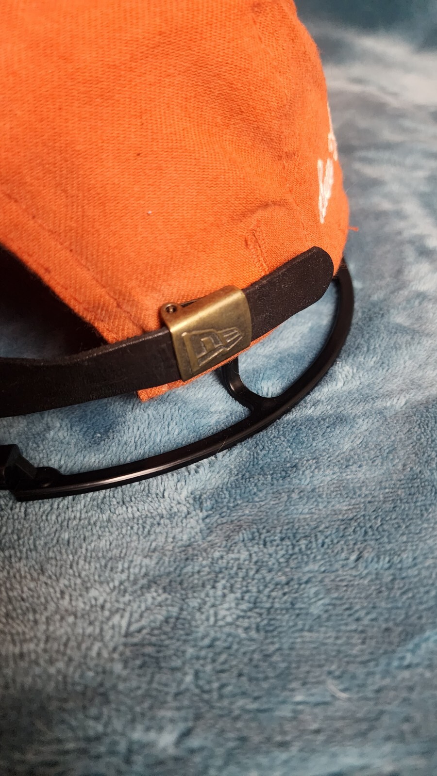 Strata Golf Hat Orange Ben Hogan New Era Leather Adjustable Strap Embroidered