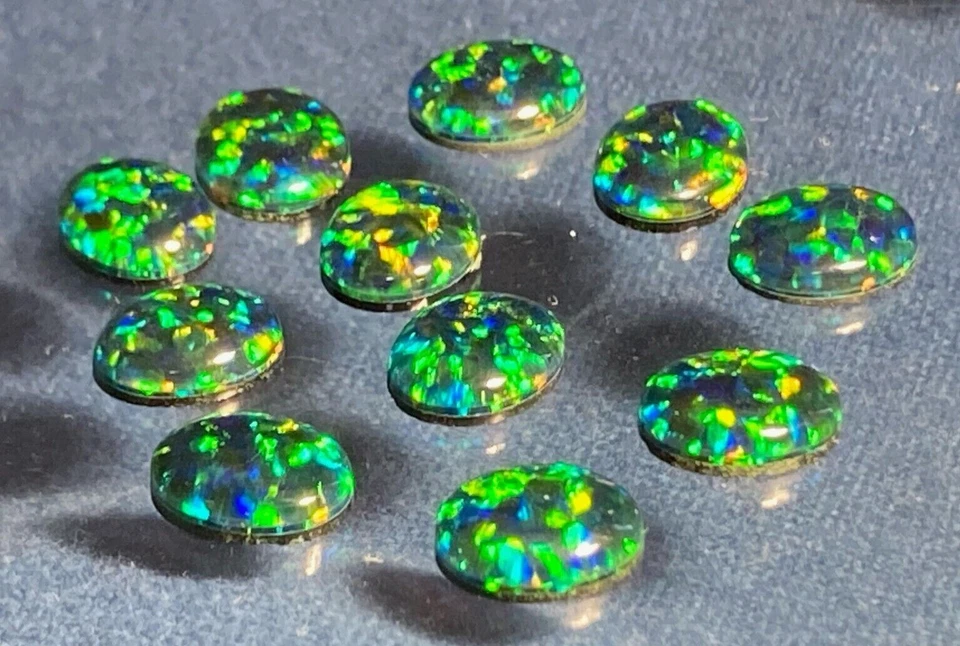 Opal Triplets 8x6 - 11x9 mm Oval Very High Quality Created Opals Multi-Coloured - Image 4 of 4