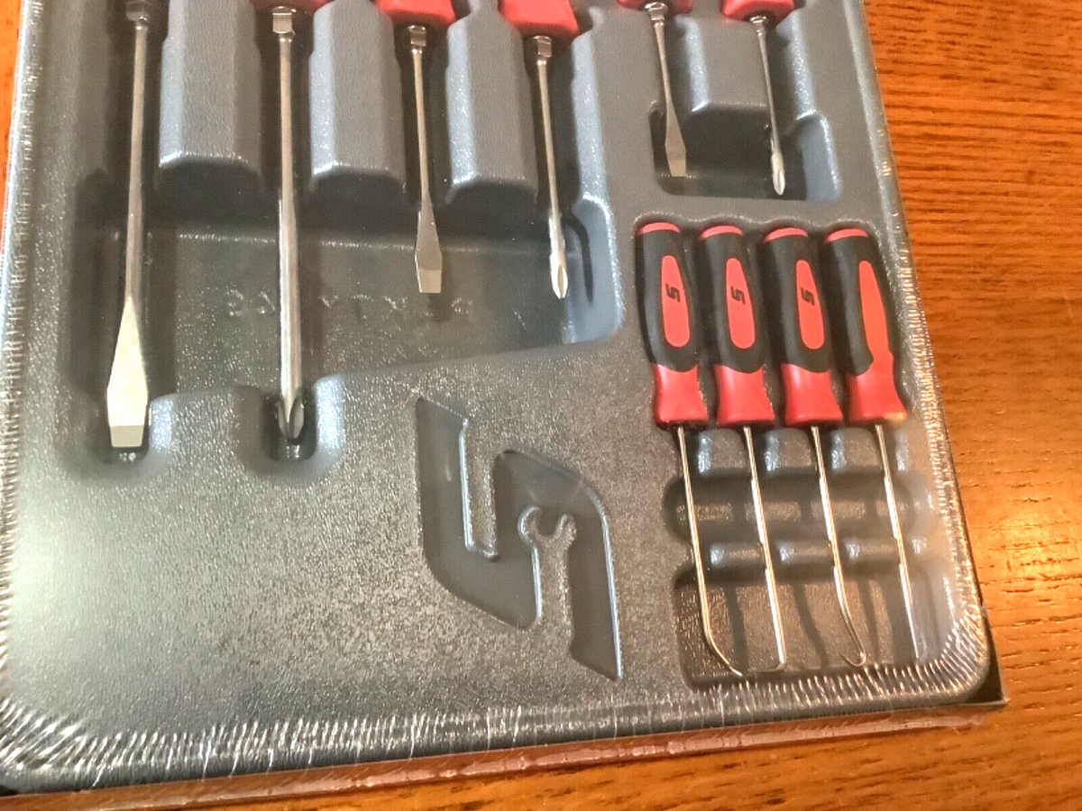 NEW Snap-on™ 10-pc Orange Soft Grip Screwdriver & Pick Set
