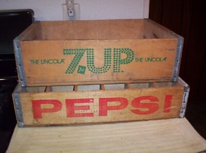 VINTAGE PEPSI WOODEN BOTTLE CRATE - MINOT, NORTH DAKOTA - PLUS MORE
