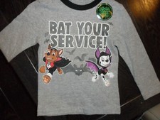 Toddler Paw Patrol Halloween Short Sleeve Shirt Chase Marshall Bat New 2T or 3T