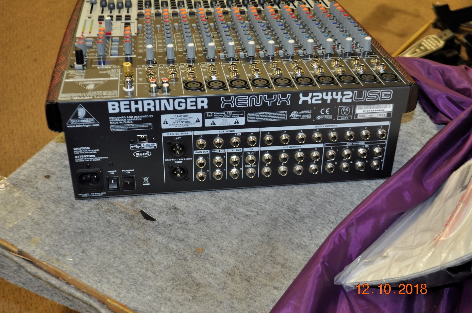 Behringer xenyx x2442usb manual