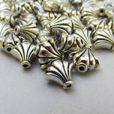 Fan Seashell 10mm Antiuqe Silver Plated Spacer Beads B6858 - 20, 50 Or 100PCs
