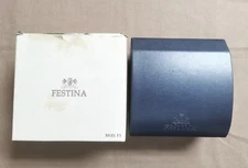 Festina Vintage Watch Box Blue for Any Models with Warranty Booklet 2004 Good