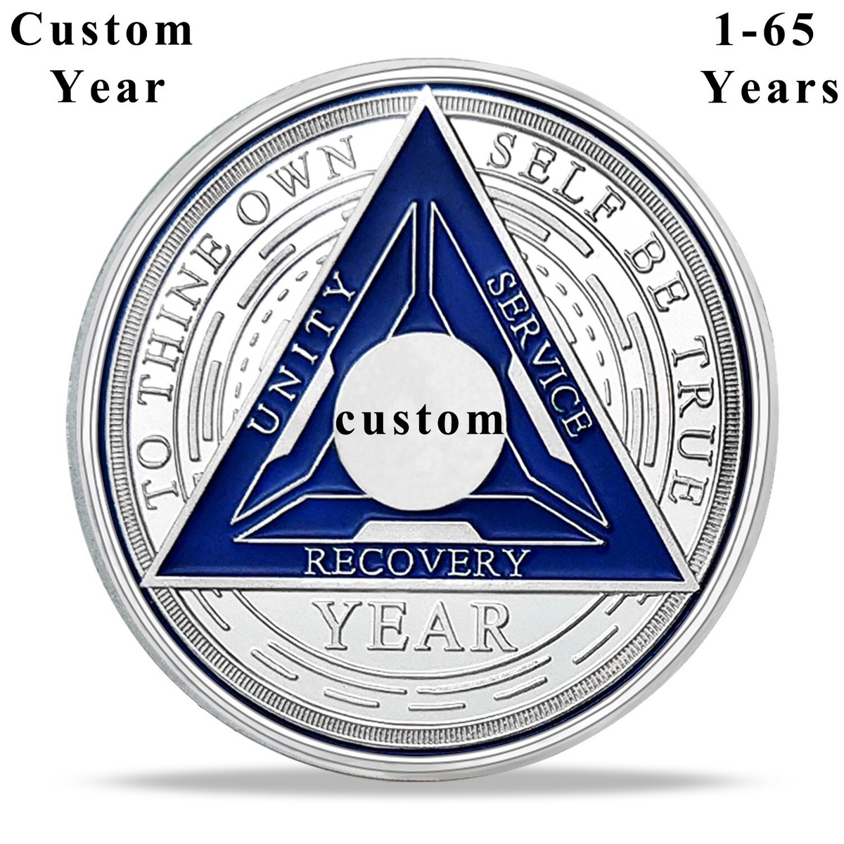 Customize Years AA Sobriety Coin AA NA Medallion Chips Sober Gifts