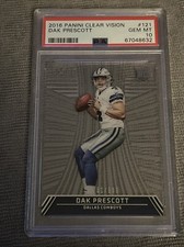 2016 Panini Clear Vision Dak Prescott ROOKIE #121 Cowboys /999 PSA GEM 10