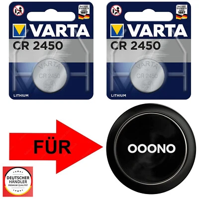 FÜR OOONO Verkehrsalarm BATTERIEN BATTERIE Akku VARTA 2x CR2450
