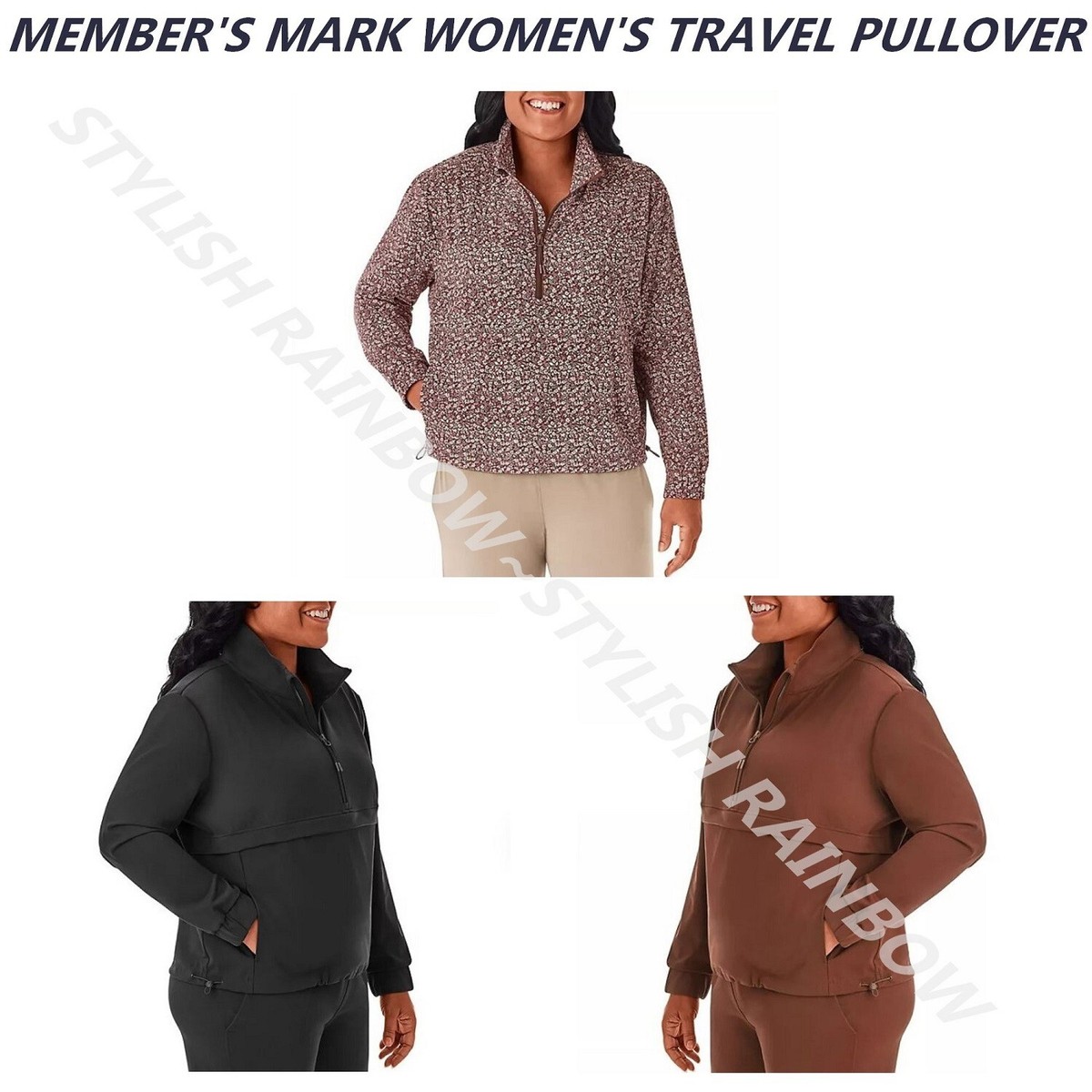 MEMBER'S MARK WOMEN'S TRAVEL PULLOVER~MULTIPLE COLOR & SIZE NEW | eBay