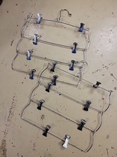 2 - MCM Vintage All Metal Travel Hangers 4 Collapsable Tiers with Movable Clips