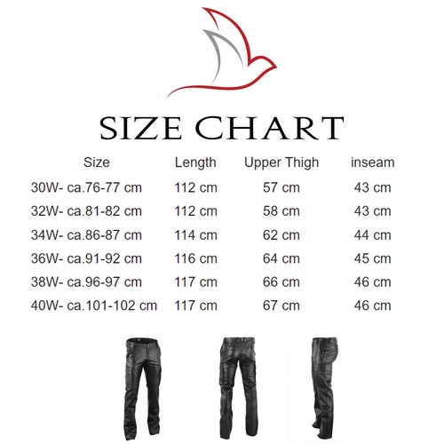 Men’s Genuine Jeans Bikers Style Green Pent Real Leather Casual Motorbike Pants - Picture 5 of 5