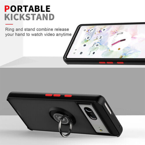 Pour Google Pixel 8A/8 Pro / 7/7A Étui Bague Armure Support Antichoc Téléphone - Photo 5 sur 36