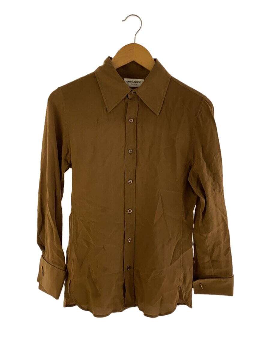 SAINT LAURENT Camicie Maniche Lunghe Marrone 36 Usate