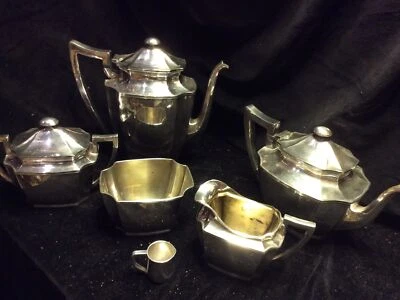 Service à café et Thé ancien Métal Argenté Wilcox - Photo 1/4
