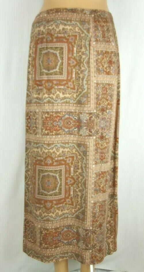 Talbots Petites Brown Patterned Long Flat Front W… - image 6