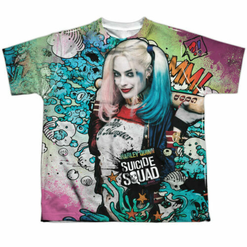 Cosplay Suicide Squad ISEKAI Harley Quinn Joker 3D T-Shirts Adult Kids  Sport Top