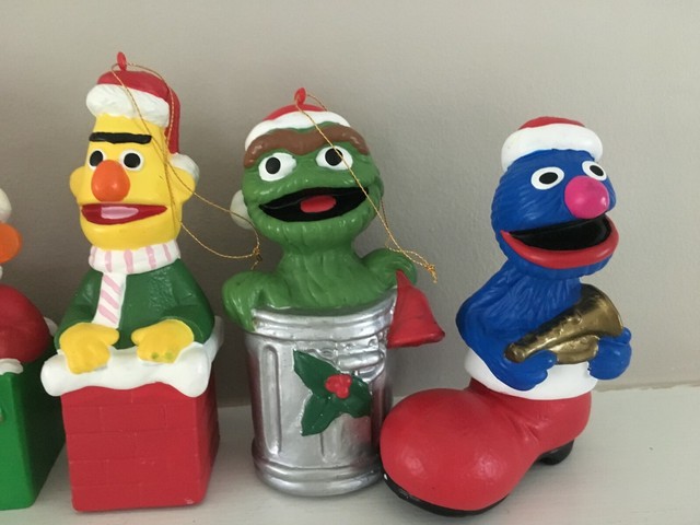 Vintage Sesame Street Christmas Ornament Set Cookie