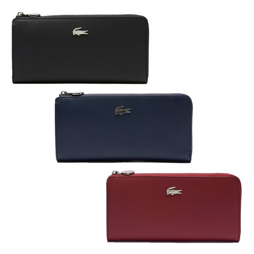 LACOSTE Women's Wallet Leather Slim Zip 