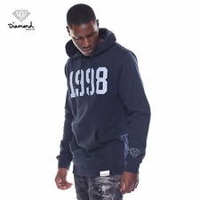 Diamond Supply Co Since 1998 Pullover Hoodie Navy L NWT NEW Skate Snow