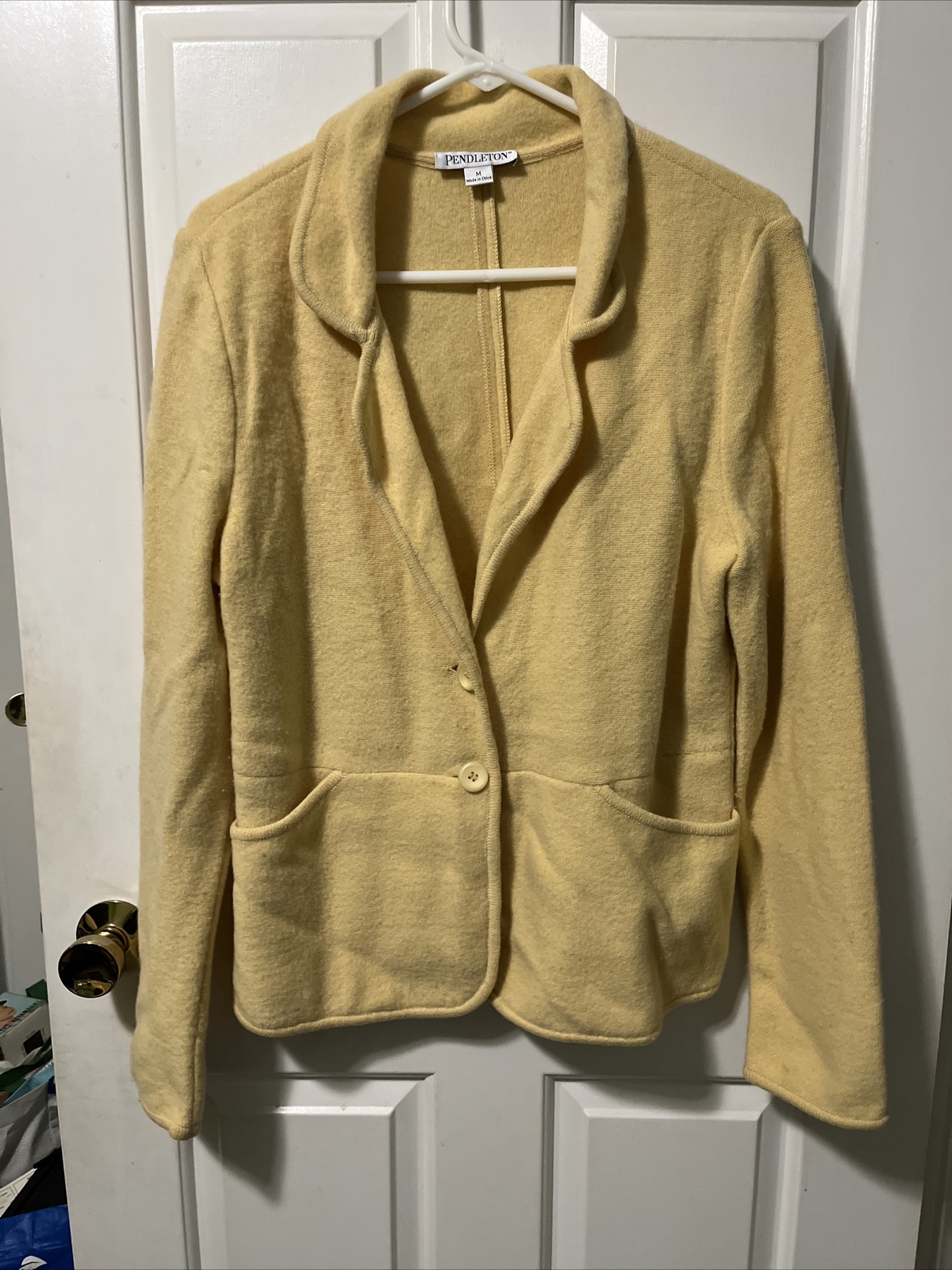 Pendleton 2 Button Sweater Blazer Lambs Wool Blen… - image 1