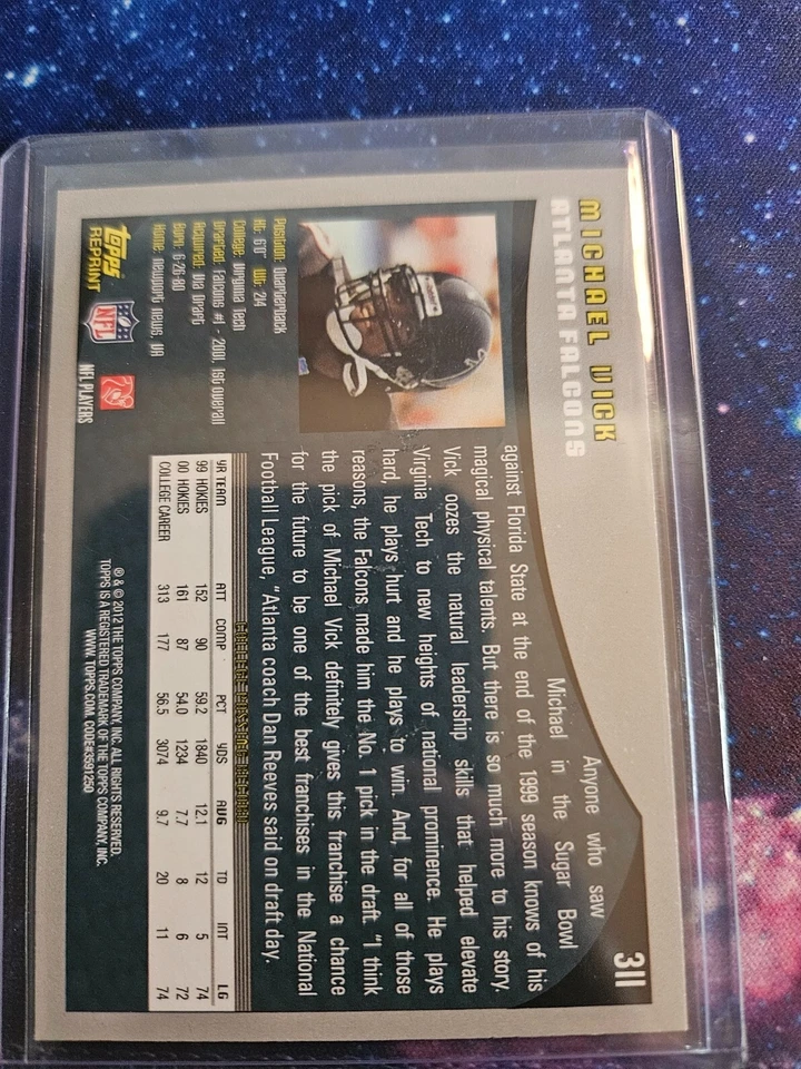 2012 Topps Chrome - Quarterback Rookie Reprint Michael Vick #311 - Image 2 of 2