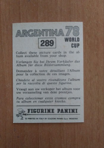 FIGURINE CALCIATORI PANINI ARGENTINA 78 (N. 205-400) SCEGLI DAL MENU A TENDINA - 第 79/201 張圖片