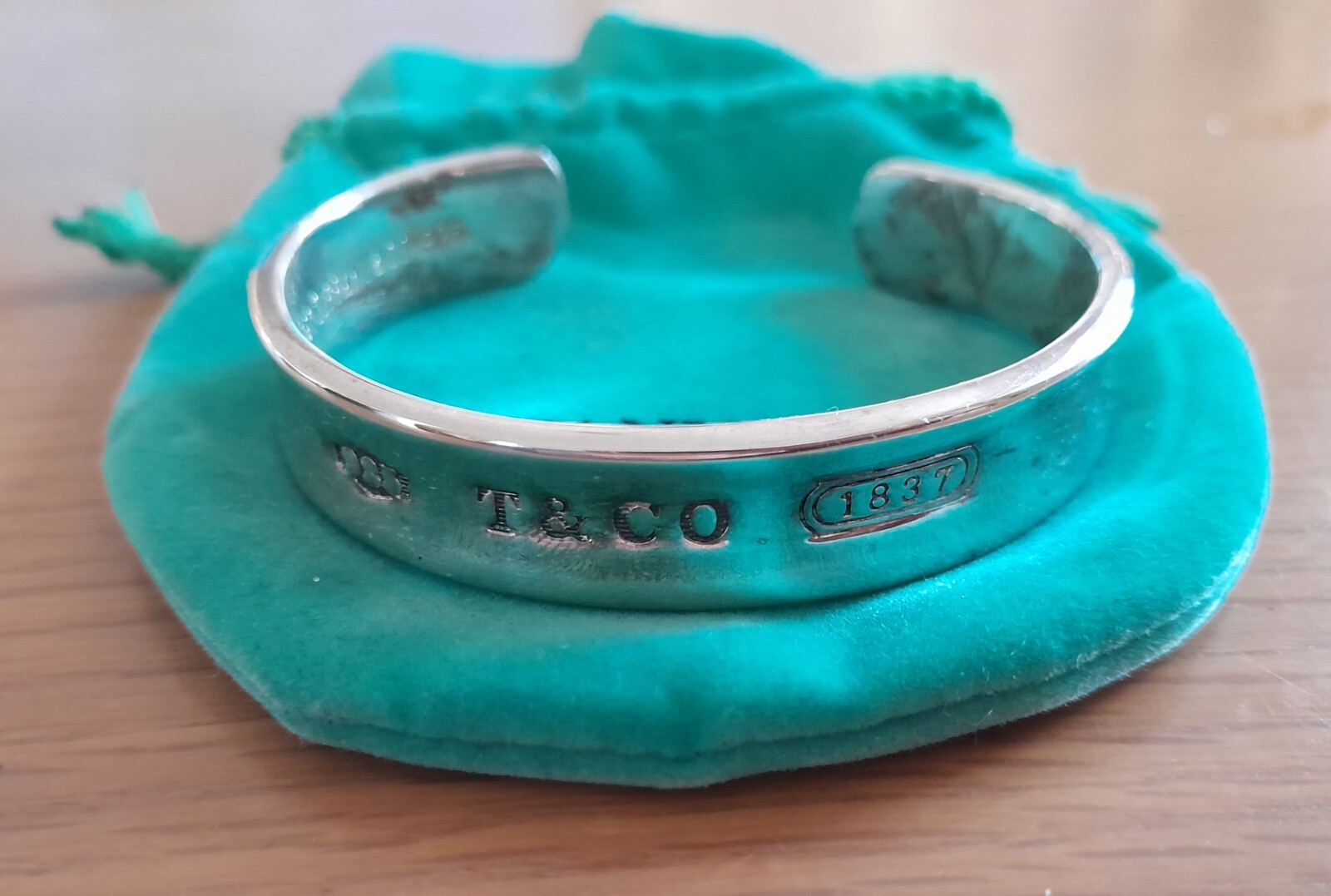 TIFFANY & CO 925 STERLING SILVER 1837 BANGLE 1997 Cuff Bracelet Bangle eBay