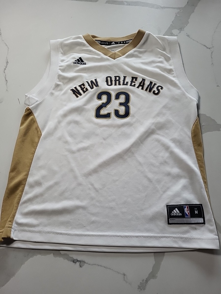 adidas new orleans pelicans Anthony Davis White Jersey Size Youth