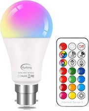 Colour Changing Bulb B22 10W Dimmable, RGBW LED Light Bulbs Mood Lighting