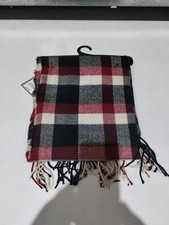 NWT Men's Scarf Goodfellow  Co. Black White Gray Red Plaid, Winter Sale  U46