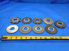 9 PC. LOT OF HSS / CARBIDE SIDE MILLING CUTTERS MILL TOOLING MACHINIST 3" AND UP