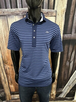 Greyson Golf SS Dark Blue Stripe Polo Shirt Size Medium NWT  Genesee 