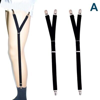 2pcs Elastic Garters Non-slip Locking Socks Clamp Suspender Shirt Stay Gift 
