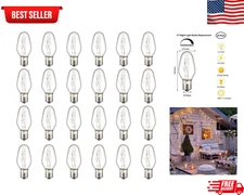 24 Pack C7 Night Light Bulbs, 15 Watt Bulbs 15 Watts, Clear 
