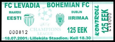 Ticket 2001 Levadia Tallinn vs. Bohemian FC Champions League 45439