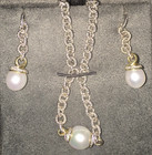 David Yurman Set South Sea Pearl 18k 925 Diamonds 2004 Retired Collection NIB — photo 4