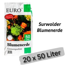 Günstige Blumenerde Gartenerde mit Dünger Qualitätsblumenerde 20 x 50 Liter