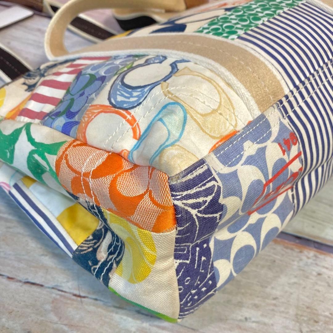 Coach Hamptons Patchwork Tote 10444 Multicolor Ca… - image 7