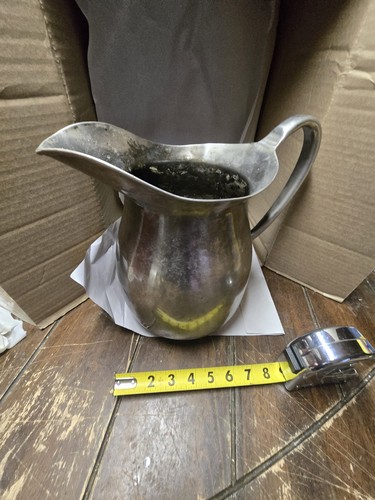 WWII USMC Silver Soldered Water Pitcher Benedict Mfg Co V.B. Mulberry Marine...