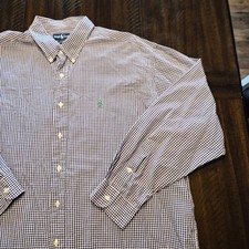 Vintage Polo Ralph Lauren Blake Long Sleeve Button Shirt Men's 2XL Check G564