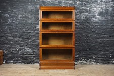 Antique Globe Wernicke 4 Tier Barristers Bookcase ~ Oak Library Display Cabinet