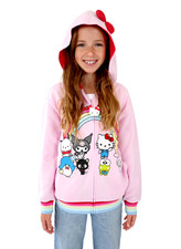 New 54 SANRIO Character HELLO KITTY Girls French Terry Hoodie Jacket Size: 6/6X