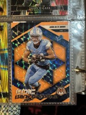 2025 Panini Mosaic - Epic Performers Amon-Ra St. Brown #5 Orange Fluorescent...