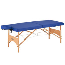 Portable Sky Blue Massage Table - Master Massage Brady, 27" Wood Design